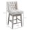 Homcom Juego De 2 Taburetes De Bar Con Respaldo Reposapiés 46x57x101 Cm Beige