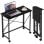 Homcom Escritorio Plegable Con Ruedas Para Espacios Pequeños 80x40x75 Cm Negro