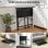 Homcom Escritorio Plegable Con Ruedas Para Espacios Pequeños 80x40x75 Cm Negro