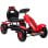 Homcom Go Kart A Pedales Para Niños De 5-12 Años 121x58x61 Cm Rojo