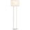Homcom Lámpara De Pie Moderna 150 Cm Con Pantalla De Tela Luz Nocturna Blanco