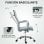 Vinsetto Silla De Escritorio Giratoria Con Respaldo Alto Altura Ajustable Gris