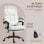 Vinsetto Silla De Oficina Con Masaje De 6 Puntos Con Respaldo Reclinable Blanco