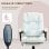 Vinsetto Silla De Oficina Con Masaje De 6 Puntos Con Respaldo Reclinable Blanco