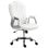 Homcom Silla De Oficina Giratoria Con Altura Ajustable Respaldo Curvado Blanco