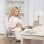 Homcom Silla De Oficina Giratoria Con Altura Ajustable Respaldo Curvado Blanco