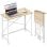 Homcom Escritorio Plegable Con Ruedas Para Espacios Pequeños 80x40x75 Cm Natural
