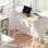 Homcom Escritorio Plegable Con Ruedas Para Espacios Pequeños 80x40x75 Cm Natural