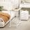 Homcom Escritorio Plegable Con Ruedas Para Espacios Pequeños 80x40x75 Cm Natural