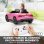 Homcom Coche Eléctrico Para Niños +3 Años Audi Rs E-tron Gt 103x58x41 Cm Rosa