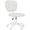 Vinsetto Silla De Escritorio Tapizada En Pu Sin Brazos 46x59x82-92 Cm Blanco