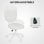Vinsetto Silla De Escritorio Tapizada En Pu Sin Brazos 46x59x82-92 Cm Blanco