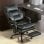 Homcom Silla De Escritorio Con Soporte Lumbar Inflable Respaldo Reclinable Negro