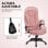Vinsetto Silla De Masaje Reclinable Con 6 Puntos De Masaje 68x72x110-120cm Rosa