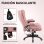 Vinsetto Silla De Masaje Reclinable Con 6 Puntos De Masaje 68x72x110-120cm Rosa