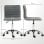 Homcom Silla De Oficina Sin Brazos Tapizada En Pu Carga 120 Kg Gris Oscuro