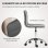 Homcom Silla De Oficina Sin Brazos Tapizada En Pu Carga 120 Kg Gris Oscuro