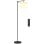 Homcom Lámpara De Pie Led Regulable Control Remoto Temporizador Negro