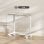 Homcom Mesa Auxiliar Con Ruedas Con Altura Ajustable Superficie Inclinable Roble