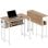 Homcom Escritorio Plegable Con Ruedas Y Estante 80x50x75 Cm Natural