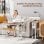 Homcom Escritorio Plegable Con Ruedas Y Estante 80x50x75 Cm Natural