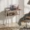 Homcom Escritorio Plegable Con Ruedas Y Estante 80x50x75 Cm Natural