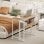 Homcom Escritorio Plegable Con Ruedas Y Estante 80x50x75 Cm Natural