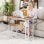 Homcom Escritorio Plegable Con Ruedas Y Estante 80x50x75 Cm Natural