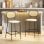 Homcom Juego De 2 Taburetes De Bar Con Respaldo De Ratán Beige