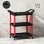 Homcom Carro De Taller Con 3 Estantes Ruedas Y Asas Carga 91 Kg Rojo Y Negro