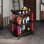 Homcom Carro De Taller Con 3 Estantes Ruedas Y Asas Carga 91 Kg Rojo Y Negro