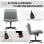 Homcom Silla De Oficina Sin Brazos Silla De Escritorio Giratoria Basculante Gris