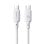 Cable USB-C Baseus Silky Series 2 metros 100 W silicona blanco carga rápida