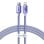 Kabel Baseus Crystal Shine USB-C auf Lightning 1,2 m Lila Schnellladen
