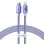 Kabel Baseus Crystal Shine USB-C auf Lightning 1,2 m Lila Schnellladen