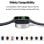 Cable carga magnética COOL Apple Watch Series 1-10 SE Ultra USB blanco
