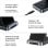 Base de carga inalámbrica 3 en 1 Qi Negra USB-C carga rápida 15W aluminio ABS