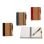 Pack 4 Libretas Bambú Con Goma Y Boli 16x12 Cm. Surtido 4 Colores.