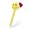 Caneta de peluche com design de emoji de Natal intermitente.