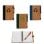 4er-Pack Notizbücher und Stifte aus recyceltem Bambus, 16 x 12 cm, S4
