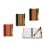 4er-Pack Bambus-Notizbücher mit glattem Radiergummi und Stift, 13 x 10 cm, 4 verschiedene Farben.