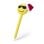 Penna di peluche Emoji natalizia con occhiali da sole.