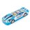 Astuccio metallico per bambini con design 3D di auto da corsa.