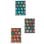 Lot de 4 cahiers à couverture rigide A5, cercles, assortiment 4