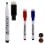 3er-Set Marker mit Radierkappen, 3 Farben