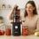 Espremedor CIARRA AWSJ046-B Slow Juicer 200W Preto 1.2L Boca Larga