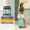 Malette de voyage cabine 40x25x20 cm, 20L, 4 roues 360°, ABS recyclé
