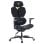 Silla ergonómica Gamer YAR-GAOME-M1 negra y gris soporte lumbar 4D reclinable