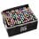 Set de 262 feutres double pointe 1 mm et 6 mm coffret polyester couleurs variées