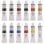 Acrylfarbenset 12 Farben Tuben mit Aufbewahrungsbox, hohe Pigmentierung, ungiftig